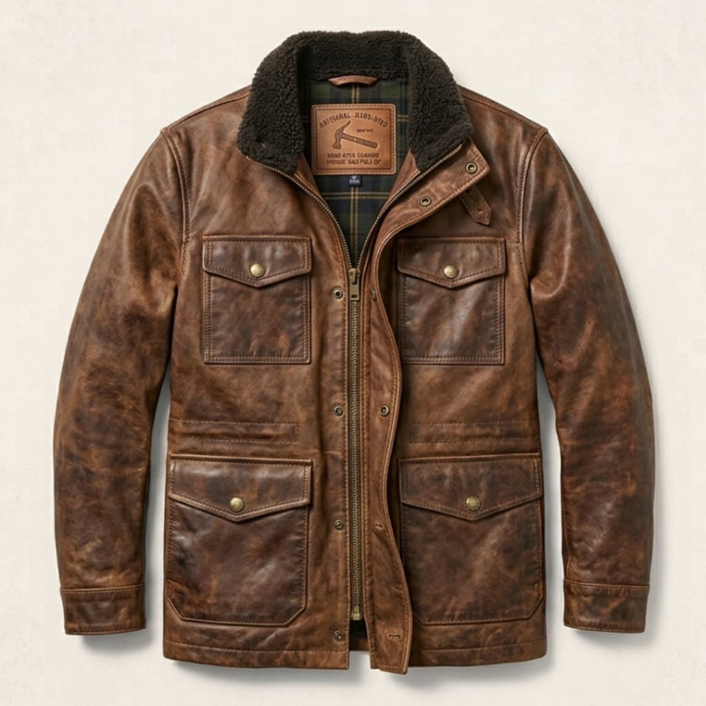Executive Tailored Leather Coat